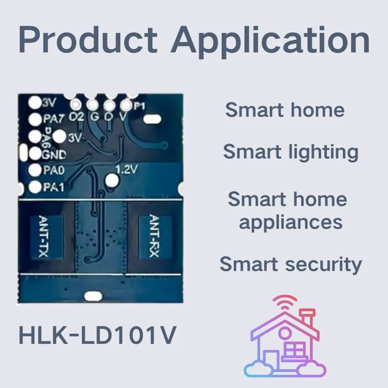 Hi-Link intelligente inductieschakelaar 10G HLK-LD101V Menselijke bewegingsdetectiesensor Radarmodule
