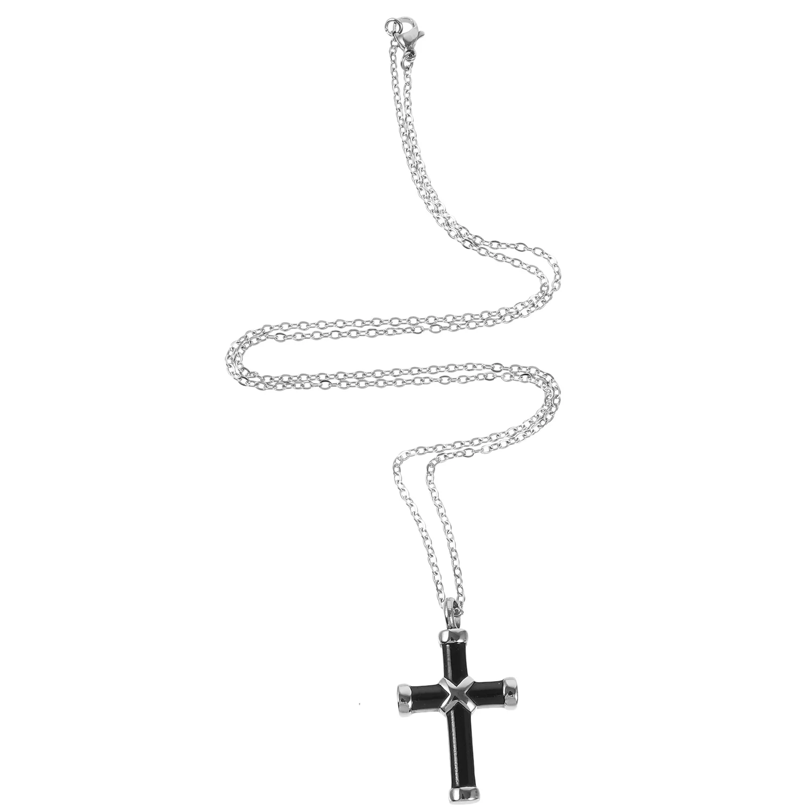 

Stainless Steel Cross Pendant Necklace for Ashes Keepsake Memorial Jewelry Urn for Loved One Cremation Urn Necklace