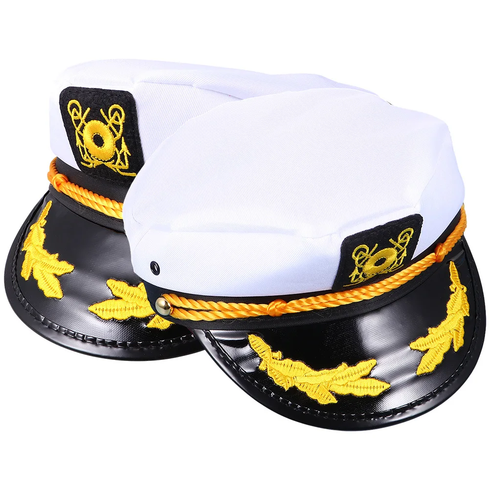 

2 шт., шляпы капитана, вышитая матросская шляпа для косплея, шляпа капитана, украшение, одежда, шляпы капитана для косплея