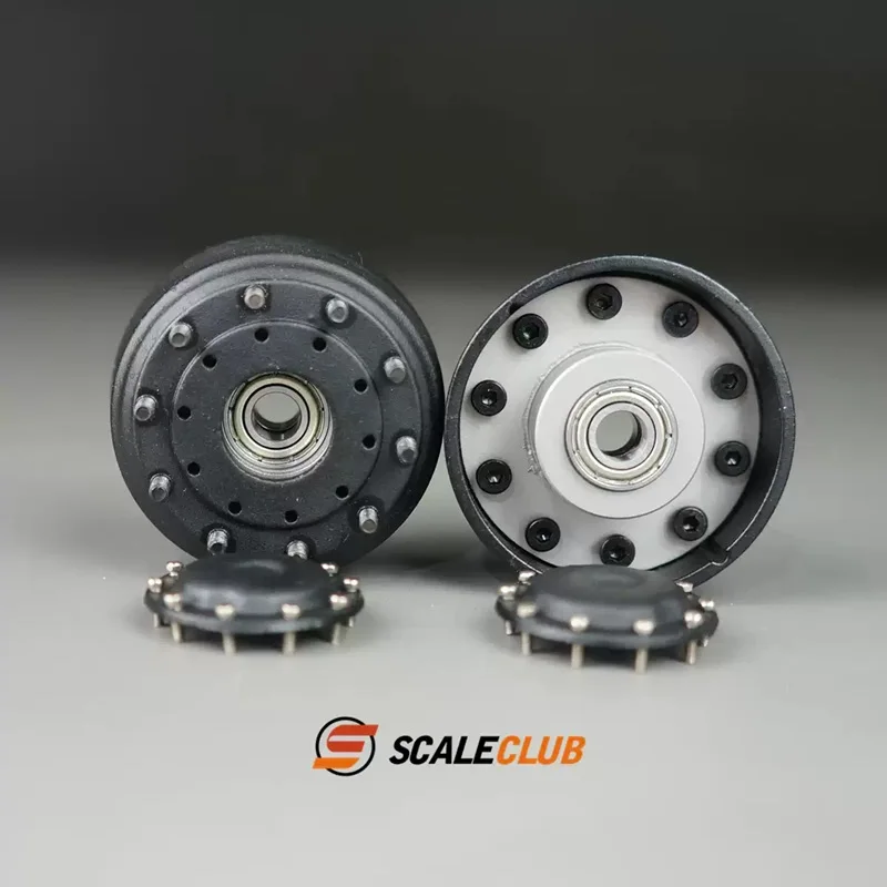 SCALECLUB 1/14 Mozzo ruota anteriore Mozzi RC Camion con rimorchio Autocarro con cassone ribaltabile Aggiornamento universale Accessorio di simulazione in metallo