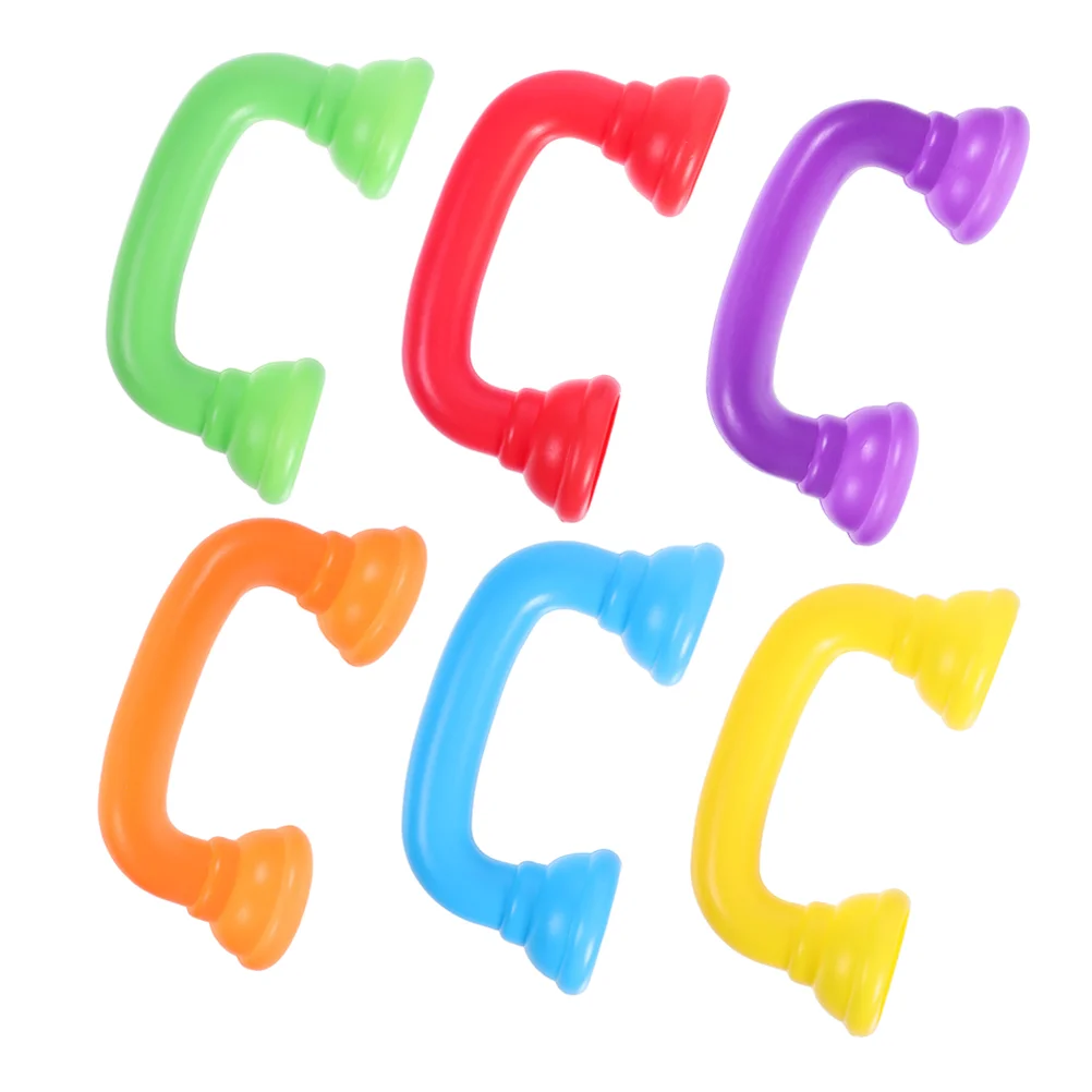 6 Pcs Toy Telephone Receiver Whisper Pretend Play Realistic Plastic Kids Phone Classroom Toddler Speech Therapy Learning