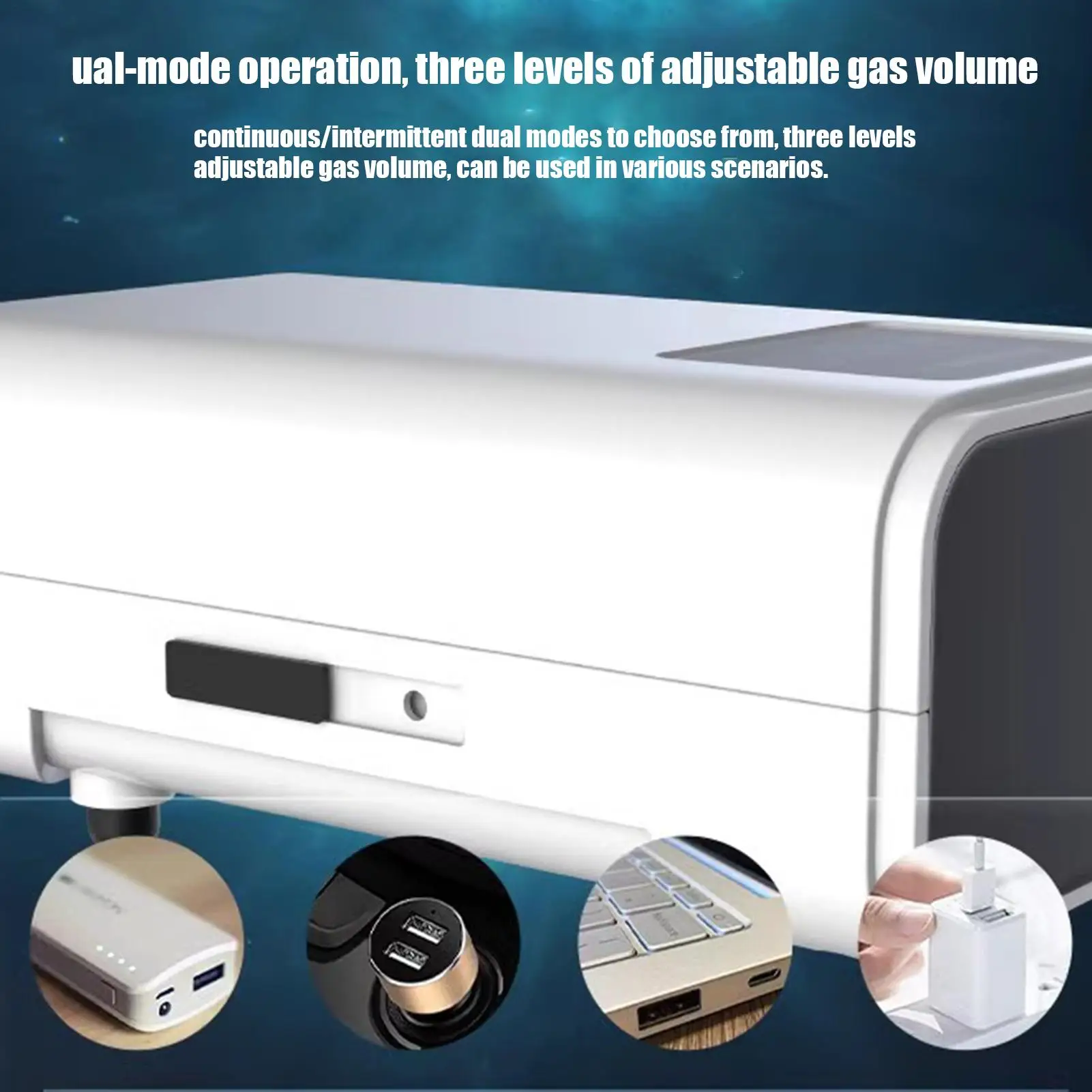 Bomba de oxígeno para tanque de agua, bomba de burbujeador para acuario, aireador eléctrico, diseño recargable con manguera de 59 pulgadas, bomba de oxígeno portátil