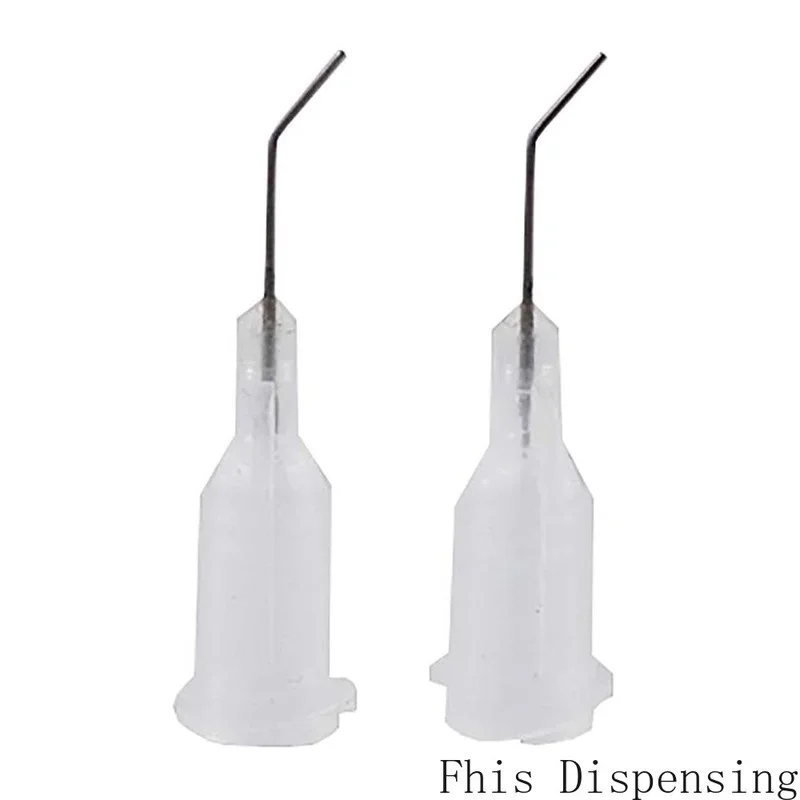 Pack Of 100สแตนเลส Distribution Blunt Tip 27G 45องศาข้อศอก Dispensing เข็ม