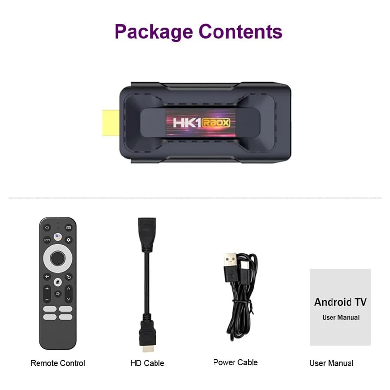 CABE-HK1RBOX D8 Android 13.0 TV Stick 2G+16GB RK3528 رباعي النواة ARM Corter TV BOX، يدعم Dual 2.4G/5G Wifi6، BT 5.0، USB 3.0