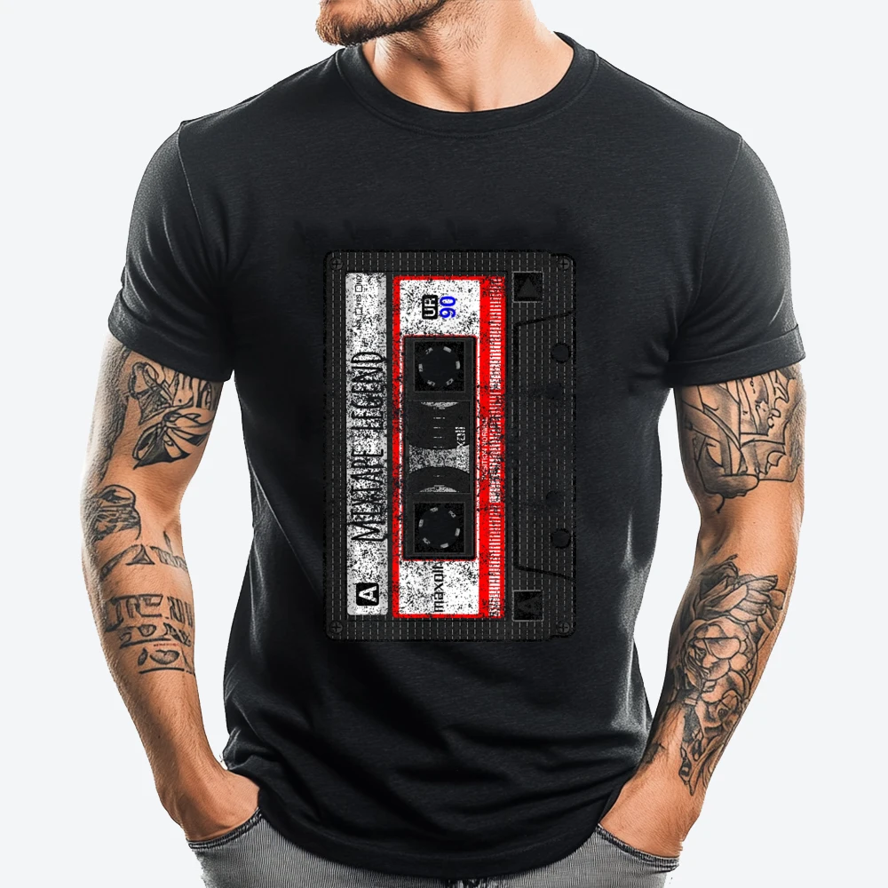 

Mixtape Legend Cassette Dj Designer Clothes Men Male T Shirt Homme Graphic Tees Men Cotton Funny Camiseta Slogan