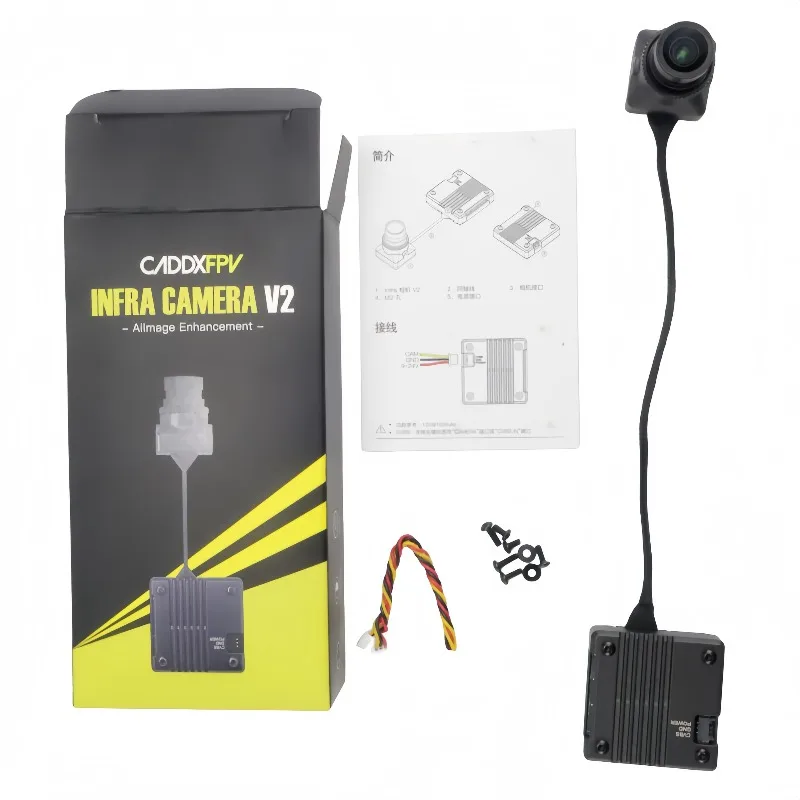 

CADDX Infra V2 Camera No-Light Night Camera Analog VTX Kit 0 Lux Super WDR 1500TVL 131° FOV Black and White Sensor for FPV Drone