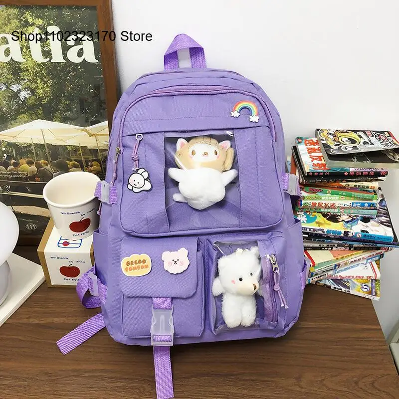 Backpack for Girls Korean Version Cute Japanese Campus Student School Bag Casual Large Capacity