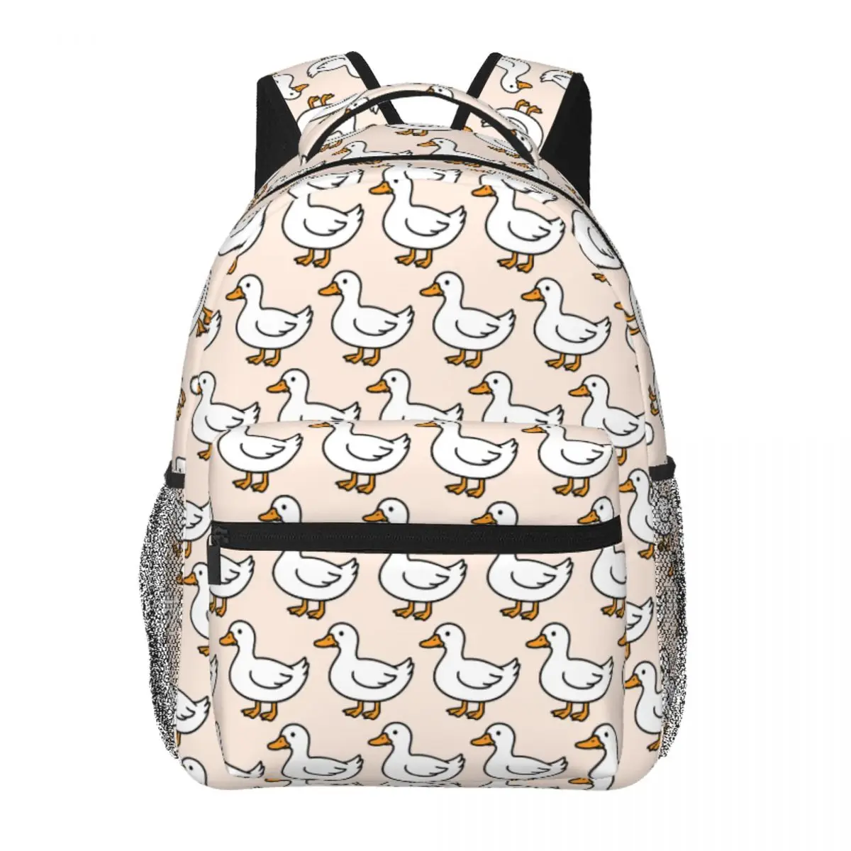 Mochila bonita con diseño de pato Pekin para estudiantes, niños y niñas, mochila escolar para niños, bolsos de hombro para ordenador para hombres y mujeres