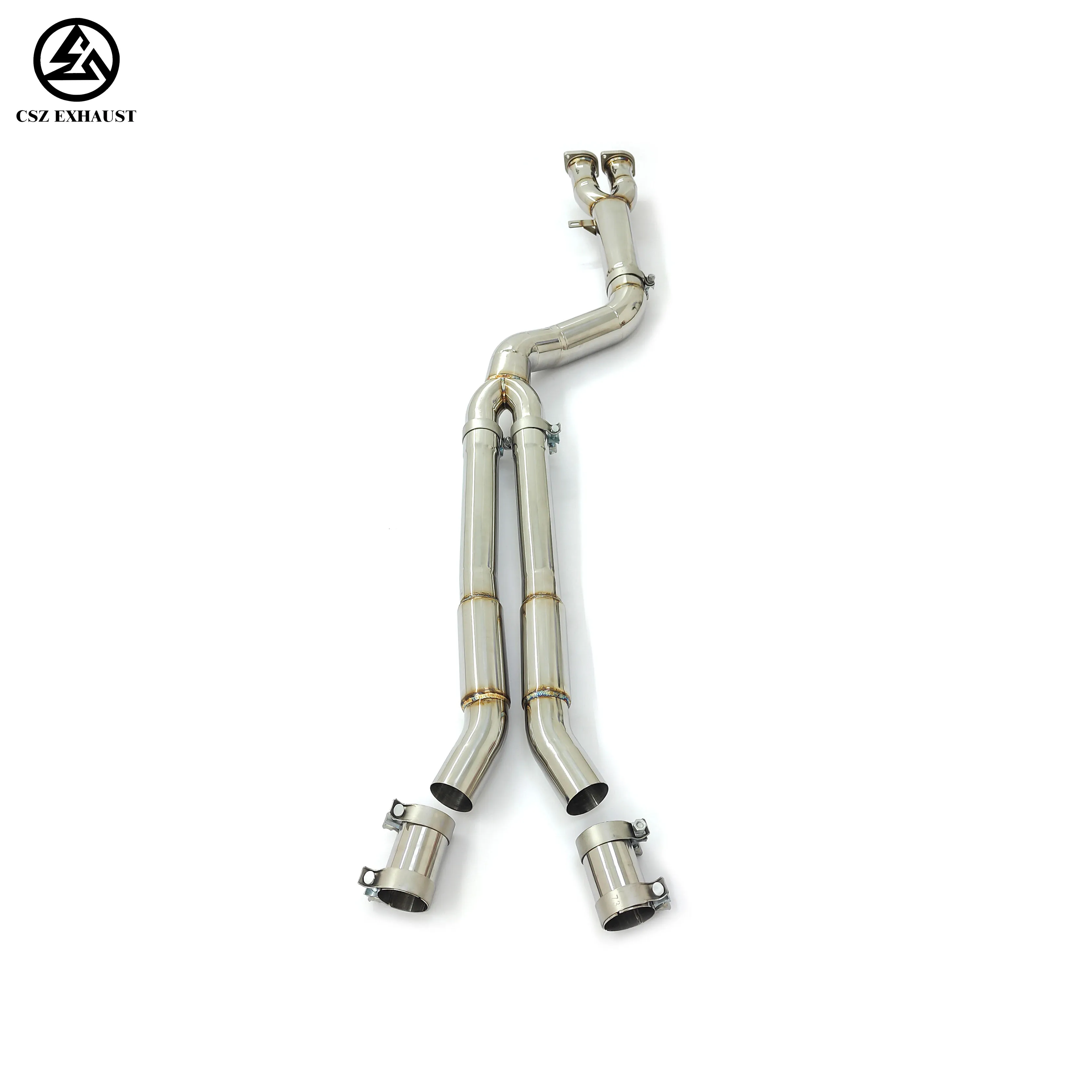 CSZ Speedy Shipping Single X3M Midpipe for    S58 X3M F97 X4M F98 3.0T 3.5'' Resonated Midpipe Resonant Exhaust Pipes
