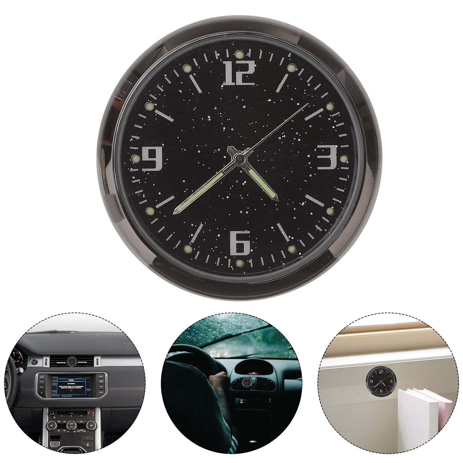 

Auto Dash Auto Stick On For Dashboard Automotive Automotive Car Luminous Stick On Round Clock Car Mini Clock