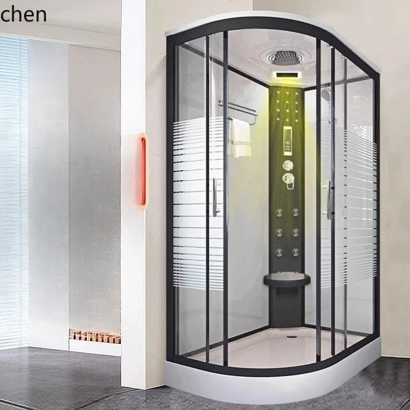 T14- integral shower room closed tempered glass steam dry and wet separation