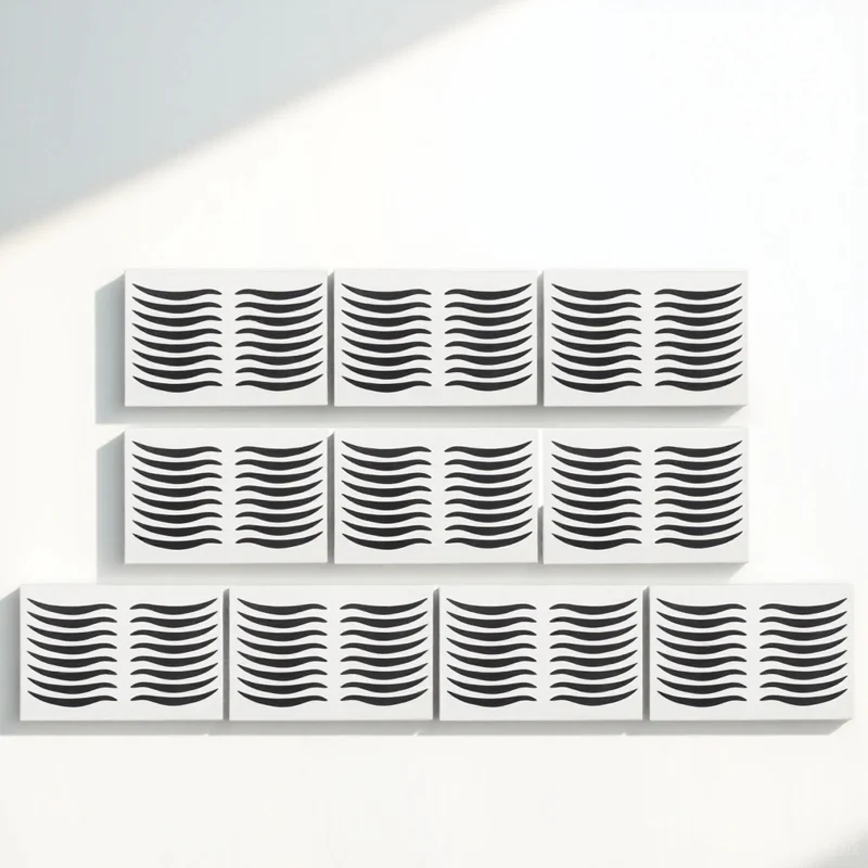 Adesivi per eyeliner neri 98X62Mm Strumento per il trucco degli occhi impermeabile riutilizzabile per la alternativa del nastro per doppia palpebra dal design alato