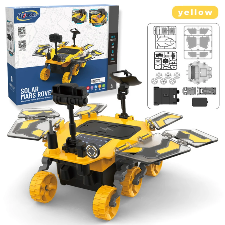 Mars Rover STEM juguetes educativos de energía Solar para niños, juguetes espaciales, Kit de ciencia DIY con 2 modos de energía como regalos de cumpleaños para niños