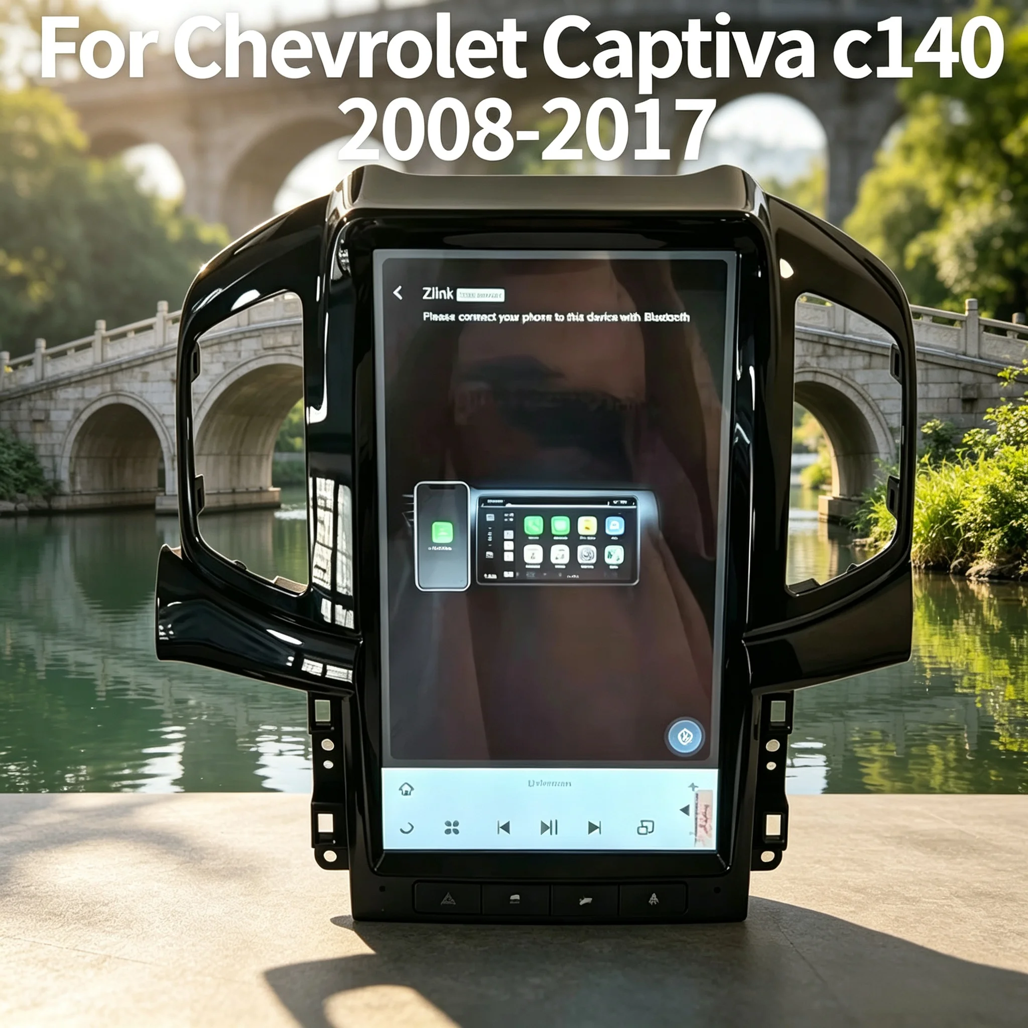 For Chevrolet Captiva c140 2008-2017 Android 14 CarPlay 13.6 inch Touch Screen Multimedia Car Radio Stereo Player GPS Unit Auto