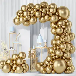 102pcs  gold and other colors latex balloon arch set for birthdays, weddings, gender reveal, bachelorette party, family reunion