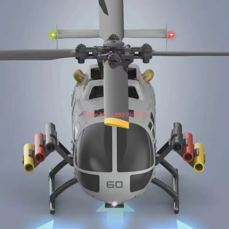 RC ERA C186S Helicopter Remote Controlled Simulation Brushless Six-Channel Model BO-105 Optical Flow Positioning Toy