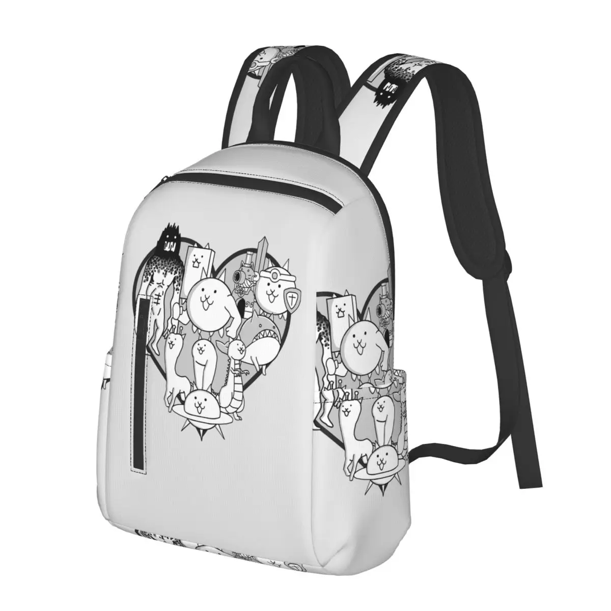 Battle Cats Evolved Cats Mural Sac à dos pour étudiants, sac d'école, sac à dos de randonnée, sac de voyage pour garçons et filles, sac à livres, sacs à bandoulière