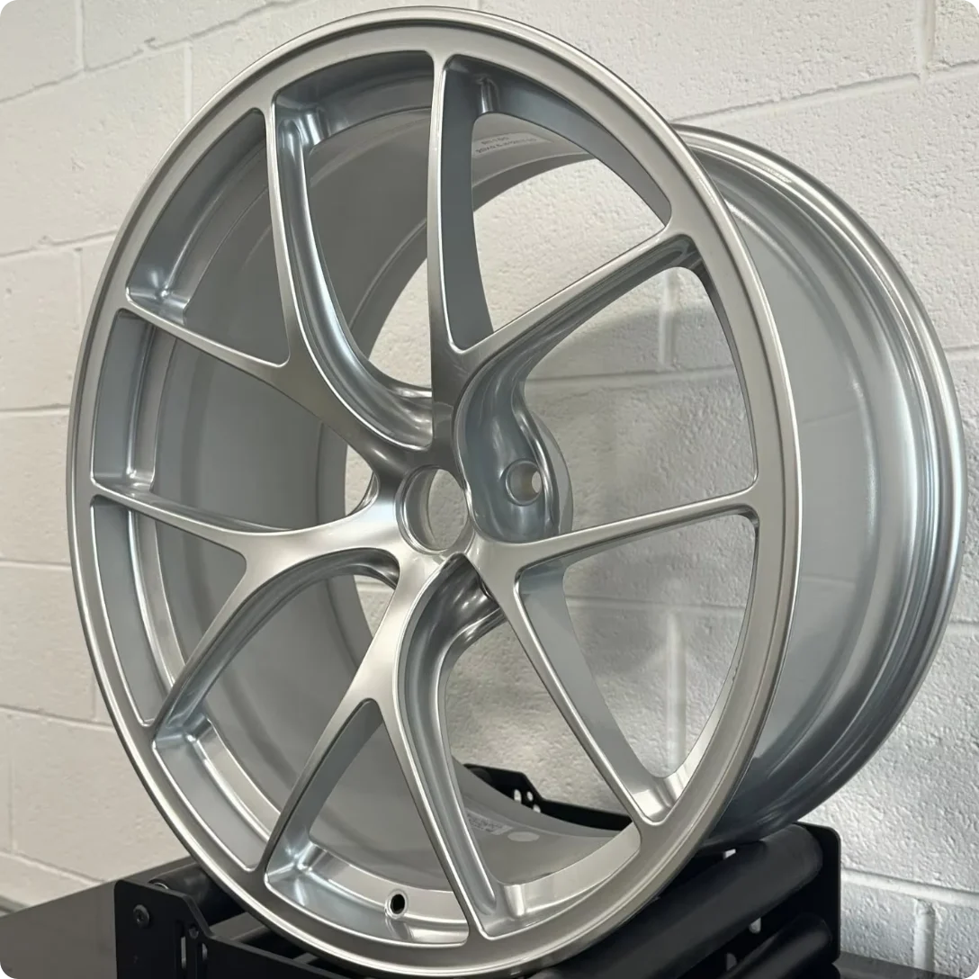 100mm PCD 4PCS 6061-T6 Brushed Multi Spoke High Performance Custom Forged Aluminum Alloy Wheels