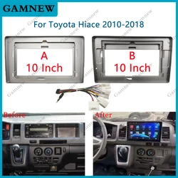 10 Inch Car Frame Fascia Adapter Android Radio Audio Dash Fitting Panel Kit For Toyota Hiace 2010-2018