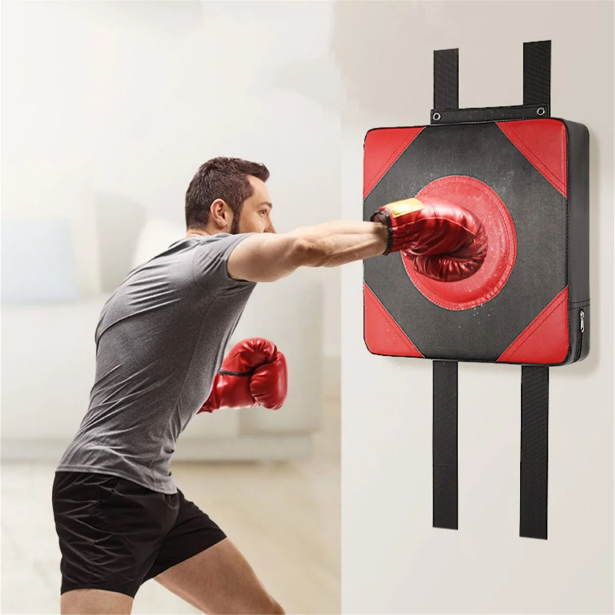 NEW Boxing Wall Punching Pad Fitness Wall Punch Bag Wall Focus Target Pad Height Boxing Punch Training Target Red