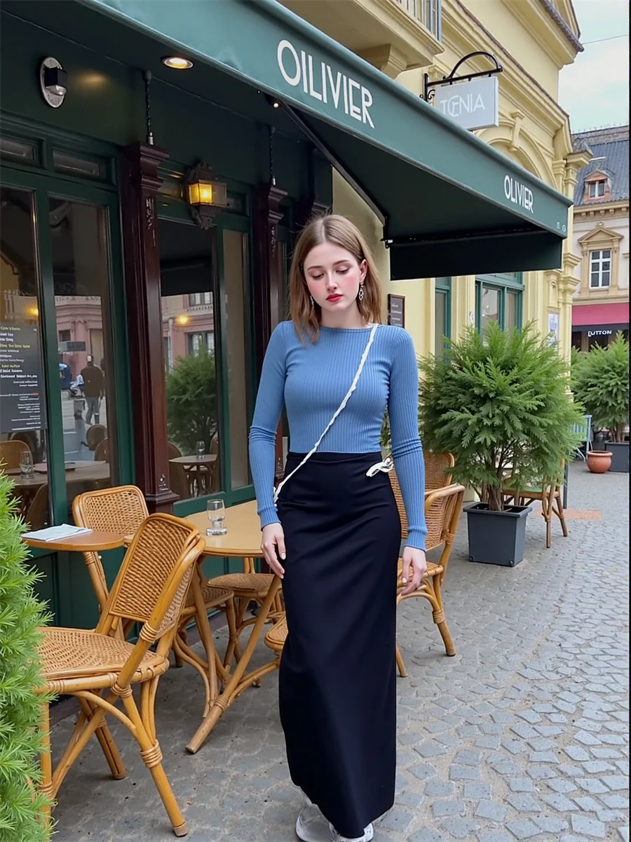 Jupes pour femmes élégant mode noir asymétrique ourlet irrégulier jupe femmes conception Unique moderne élégant à la mode épissure fête