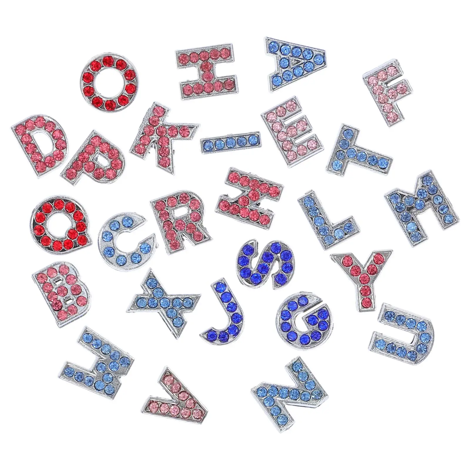 

26 Pcs Letters Charms Pendant Rhinestone Jewelry Crafts Accessories DIY Gifts Necklace Bracelet Alphabet Rhinestone Charm Decor