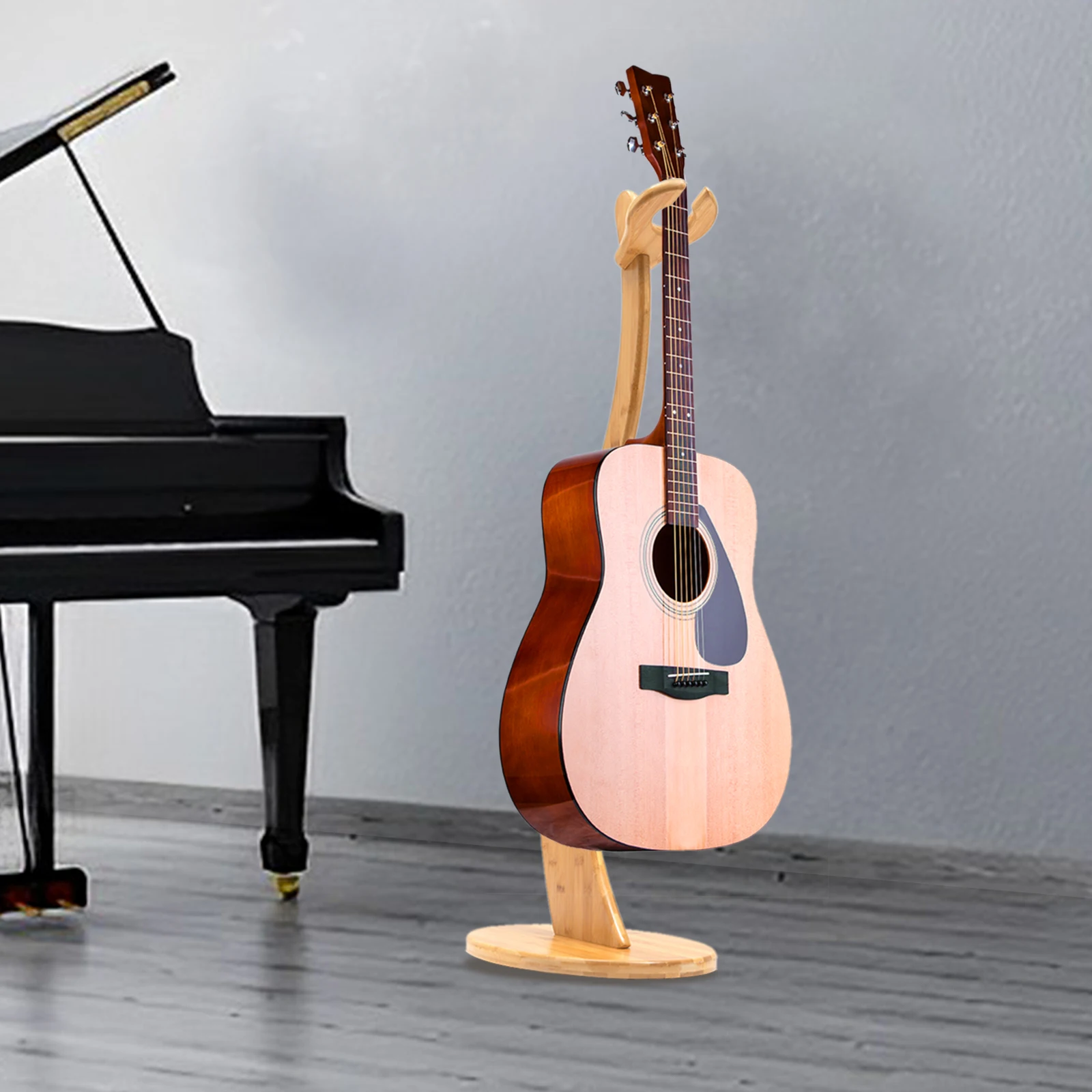 Made With Bamboo Guitar Stand Non-Slip Pads on Bottom for Stability For Banjos, Electric, Classical, Ukulele and Acoustic