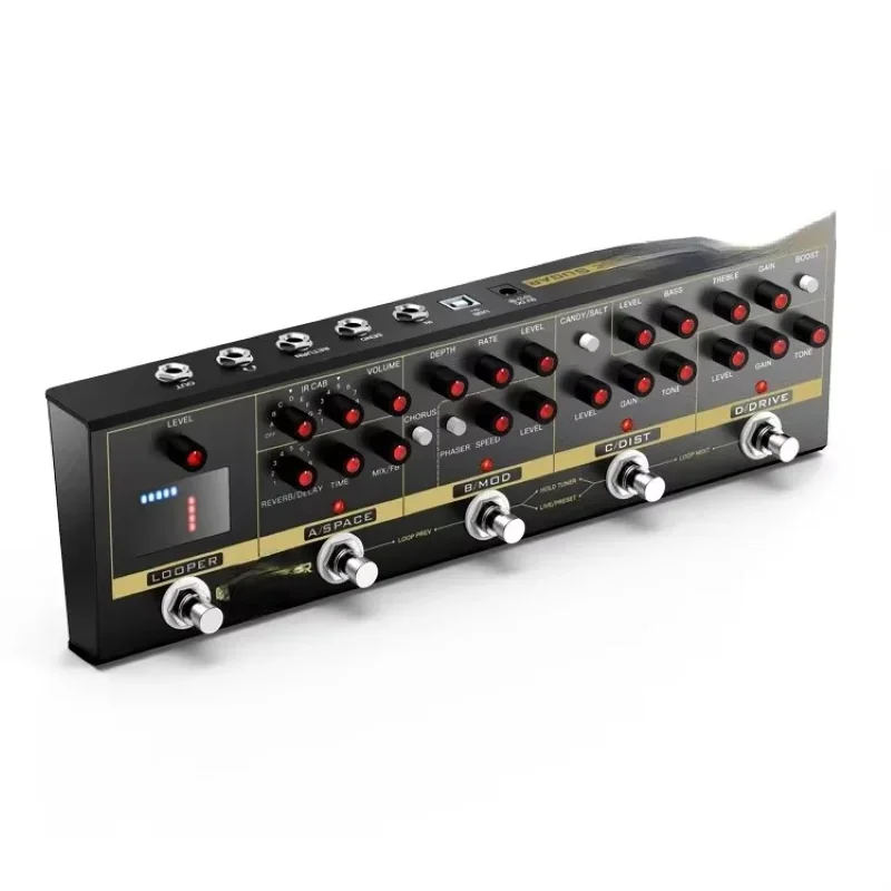 Hot sales Guitar Effects Pedal With 72 IR Cabinets 9 Loops Tuner Overdrive Distortion Chorus Multi