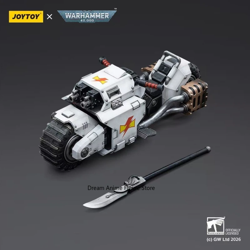 

В наличии JOYTOY Warhammer 40k 1/18 White Scars Raider-pattern Combat Bike Action Doll Toy Collection