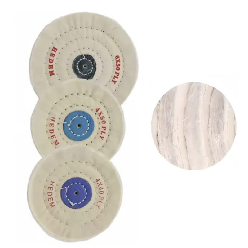 5Pcs/Lot Dentistry White Cloth Polishing Wheel Multi-purpose Velvet pure Cotton Cloth Wheel for Dental Lab  Finishing&Polishing
