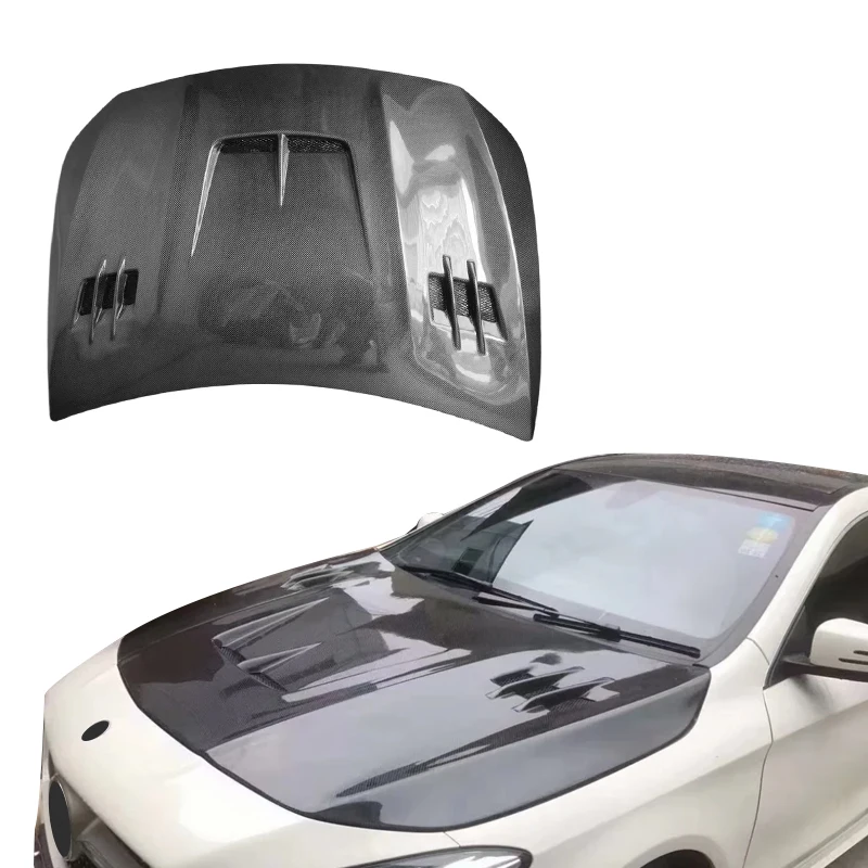 Wholesale Customized GT Style Front Carbon Fiber Bonnet Hood For Mercedes Benz CLA W117 2013-2019 Carbon Engine Hood Upgrade