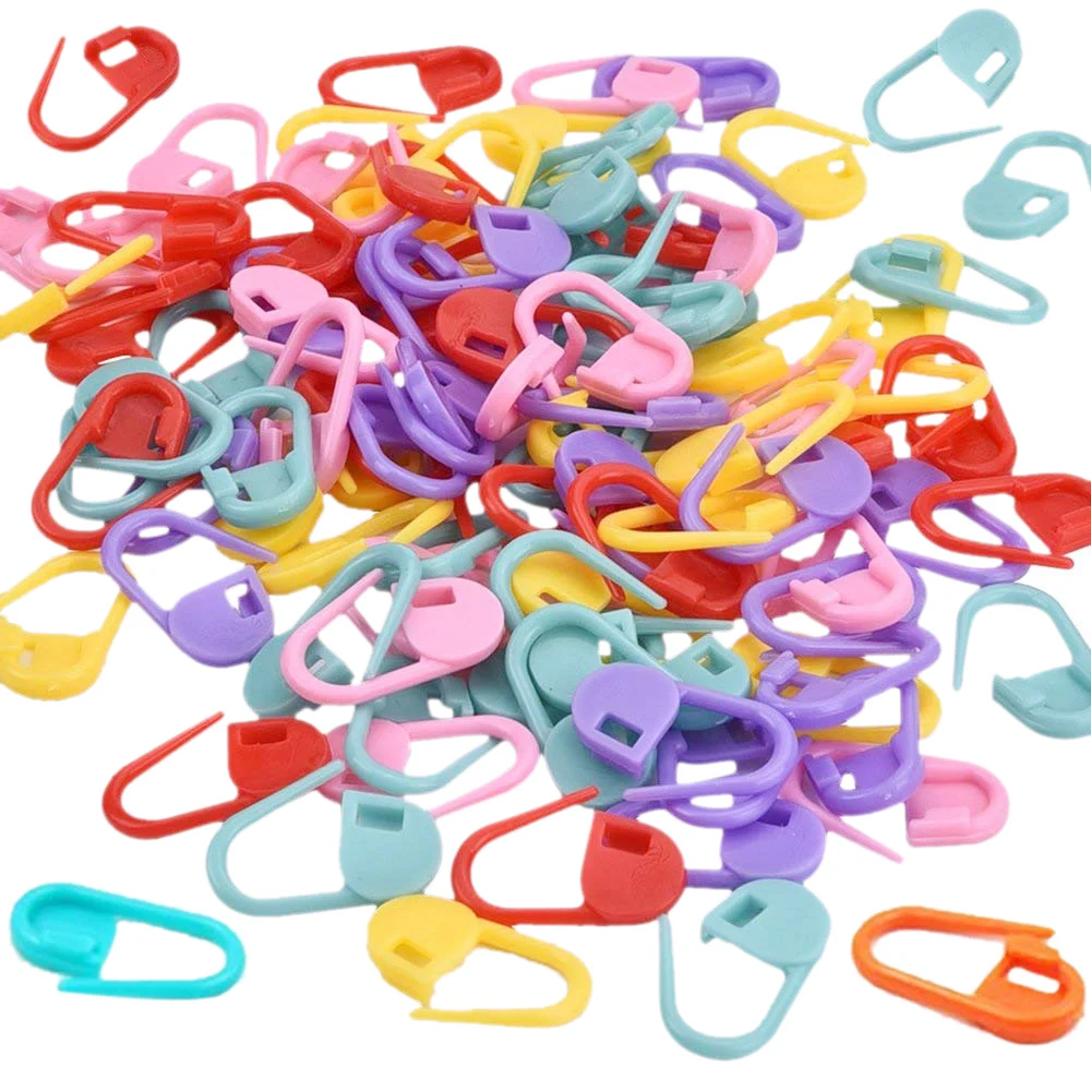 400 Pieces Crochet Locking Stitch Markers, Knitting Stitch Counter Needle Clips, Mixed Color