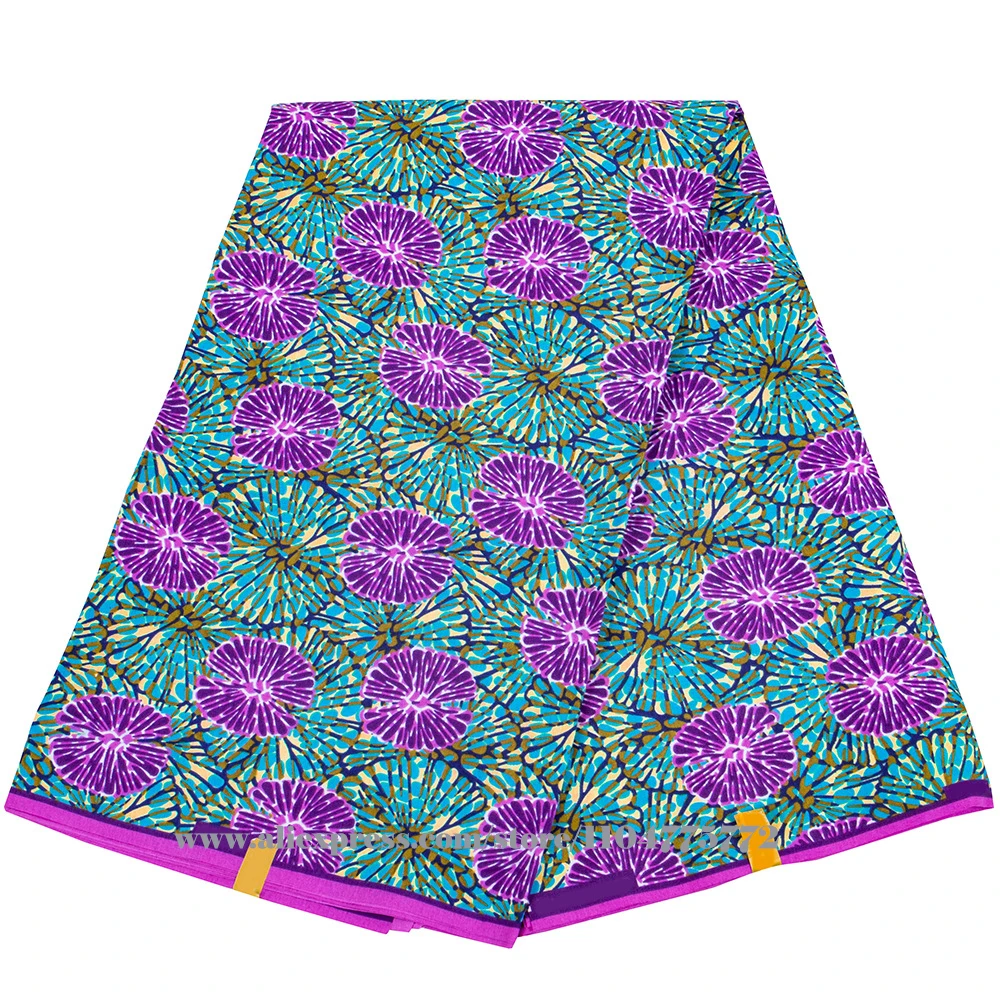 

African Wax High Quality Batik Fabric Ankara Wax Fabric For Making 6 Yards African Style Dresses
