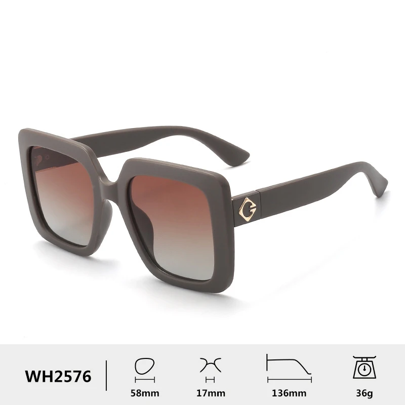 نظارات شمسية مستقطبة بإطار كبير للحماية من أشعة الشمس النسائية ضد النظارات الشمسية فوق البنفسجية