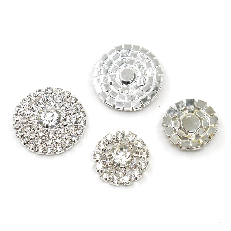 New DIY Decoration Buttons 10Pcs/Lot 20/25mm Metal Flatback Button For Clothing Diy Sewing Accessory Two Color