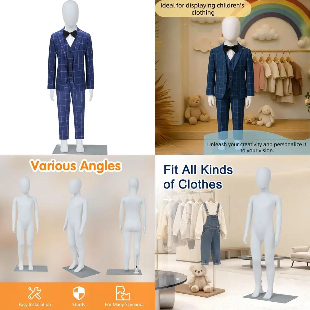

Регулируемый детский манекен для одежды мальчиков и девочек, идеально подходит для розничных витрин и швейных ателье