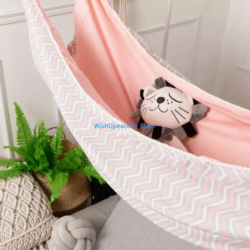 34YA Children Hammock Swing Kids Cotton Cloth Bag Chair Baby Room Home Decor Indoor Outdoor Hanging Basket