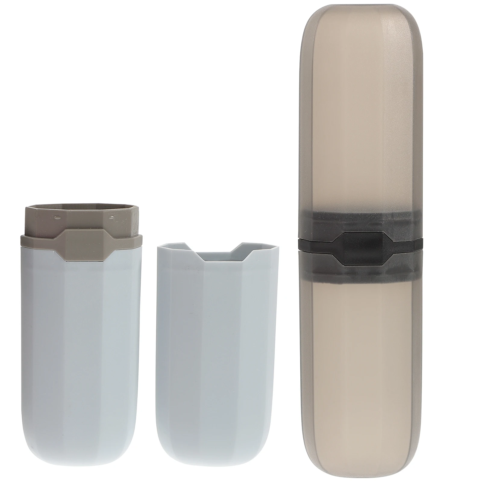 

2pcs Toothbrush Box Black Holder Portable Protective Travel Case Compact Size Storage EcoFriendly Solid Plastic Outdoor