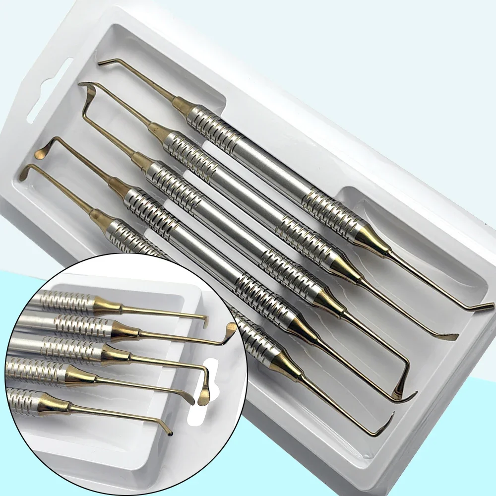 

5pcs Dental Implant Sinus Lift Lifting Elevator Stainless Steel Double Ends Set Dental Instrument Surgical Tools