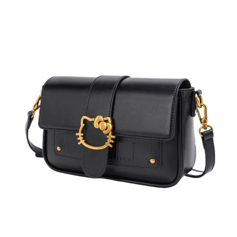 Kawaii Sanrio Hello Kitty Shoulder Bag Women's Crossbody Bag Cartoon Commuter Bag Handbag Light Luxury Small Square Bag