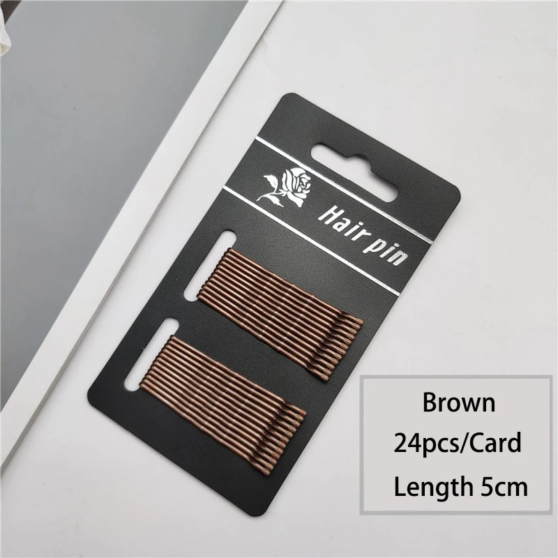 24/50 stücke Schwarz Haarnadeln Für Frauen Haar Clip Dame Bobby Pins Unsichtbare Welle Hairgrip Metall Haarspange Make-Up Pony feste Grips – Detail 5