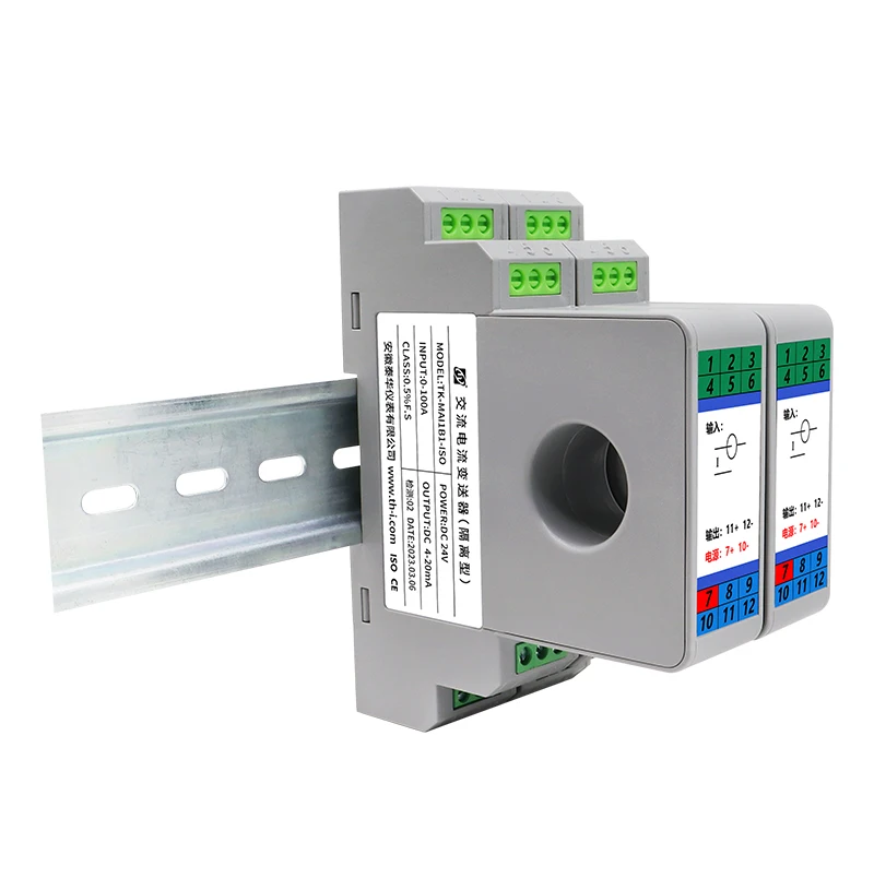 

Датчик тока переменного тока 100 А, 4-20 мА, датчик выходного напряжения, эффект Холла, разделенный сердечник для мониторинга мощности промышленной автоматизации