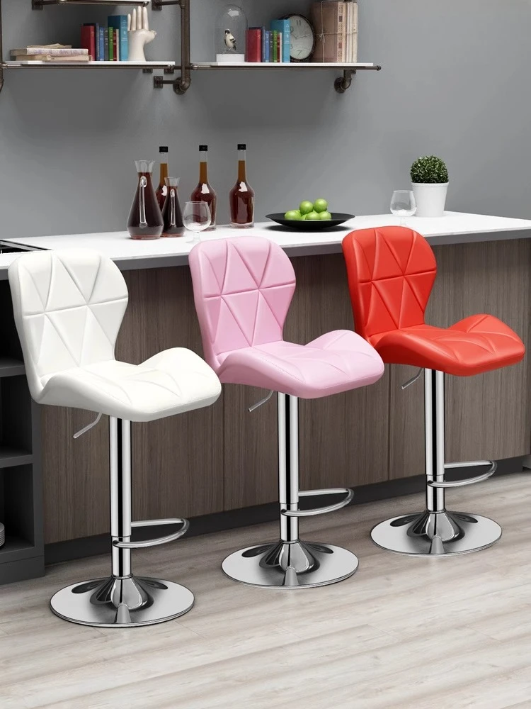 Bar  Lifting  Modern Simple Home Revolving Bar  High Stool Front Desk Cashier Chair Backrest Stool