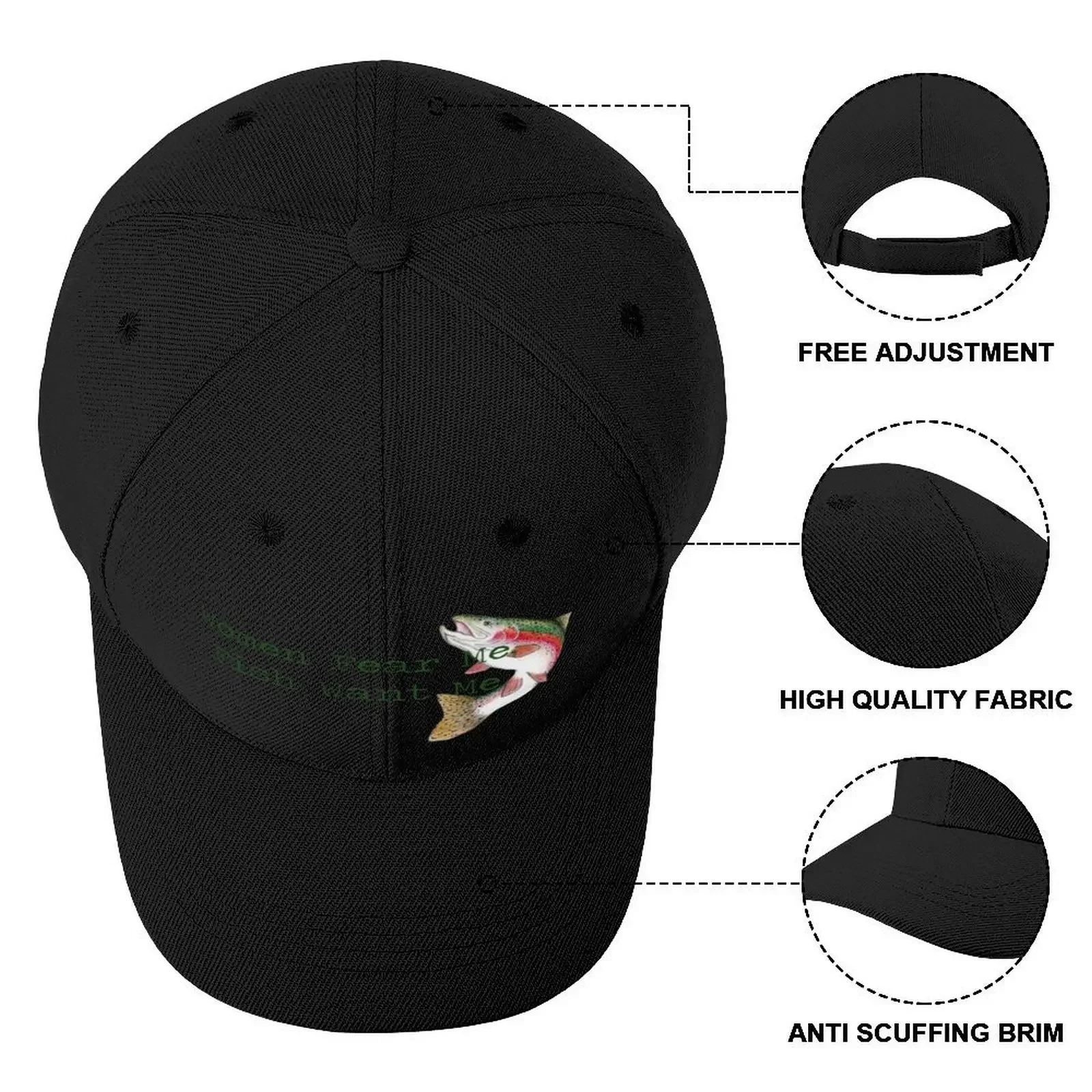 “Women Fear Me, Fish Want Me” Baseball Cap Hood Cosplay Women's Men's