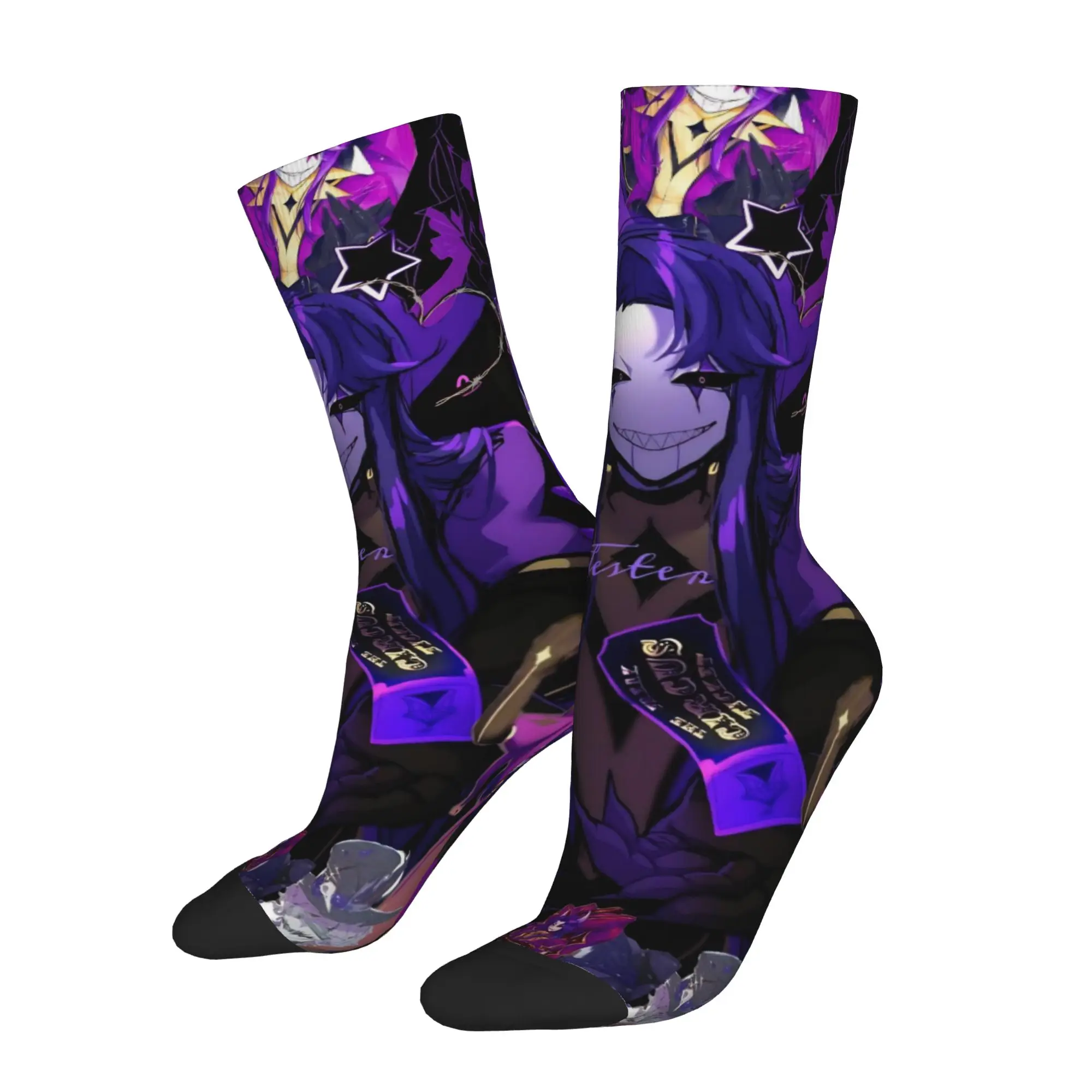Winter Warm Harajuku Women Men The F-Freak Circus Jester Socks  Non-slip Basketball Socks