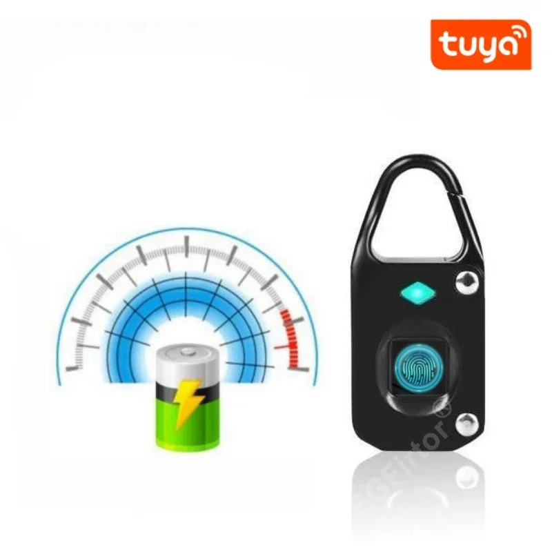 Tuya Bluetooth Mini Fingerprint Smart Padlock Keyless Anti-theft Luggage Case Lock For Gym Backpack Battery Padlock