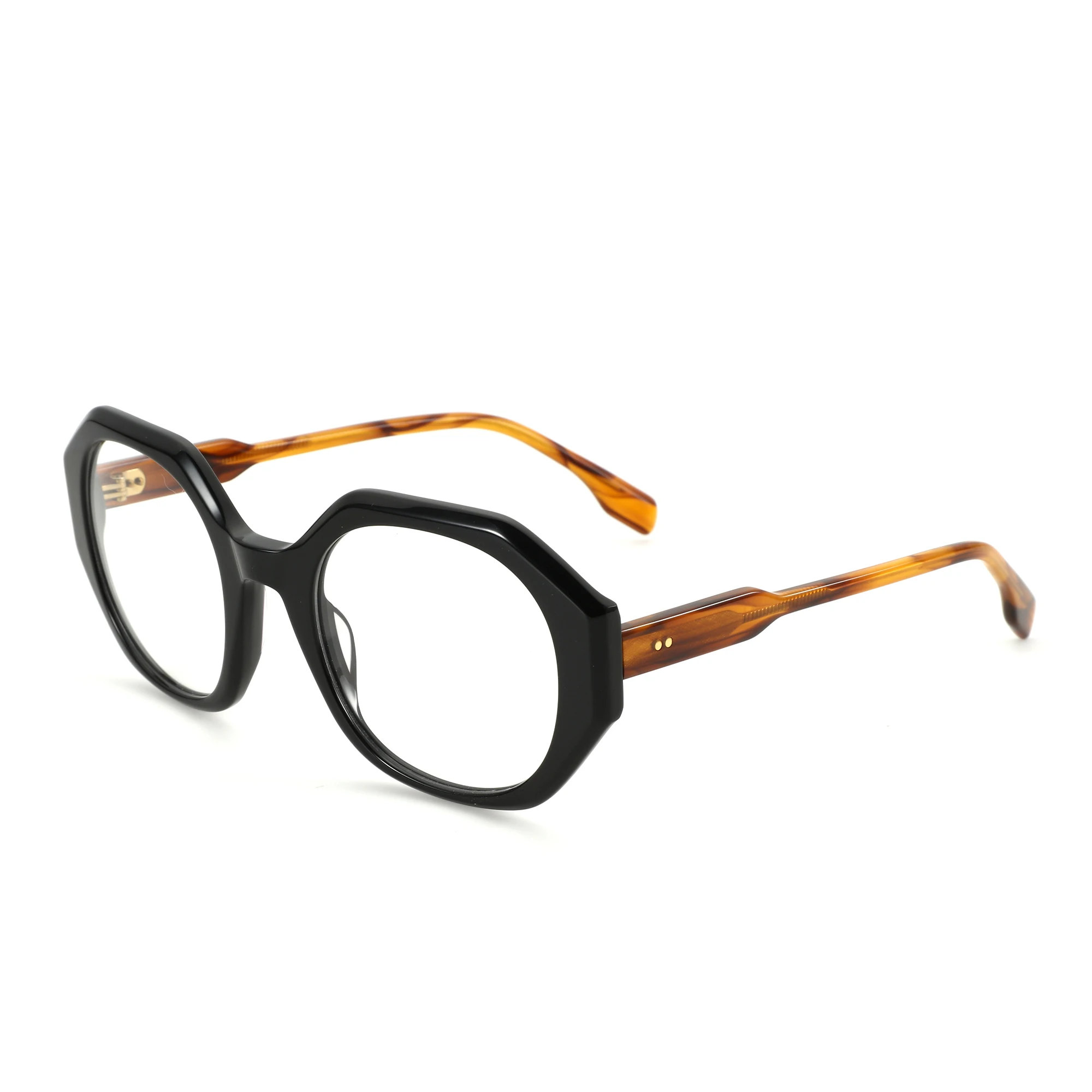 

ZENOTTIC Acetate Optical Glasses Frame Men Women Polygonal Eyeglasses 2025 New Retro Full-Rim Eyewear YHBP8046