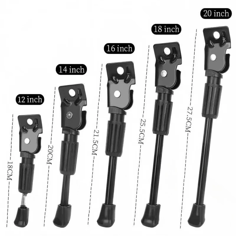 Foldable Steel Kids Bike Kickstand Support Bracket Fit 12/14/16/18/20 Inch Wheels Children Bicycle Replacement Accessory