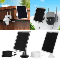 20W 5V High Efficiency Shingled Solar Panel Charger for Security Cameras IP65 Waterproof Adjustable Mount USB Ports