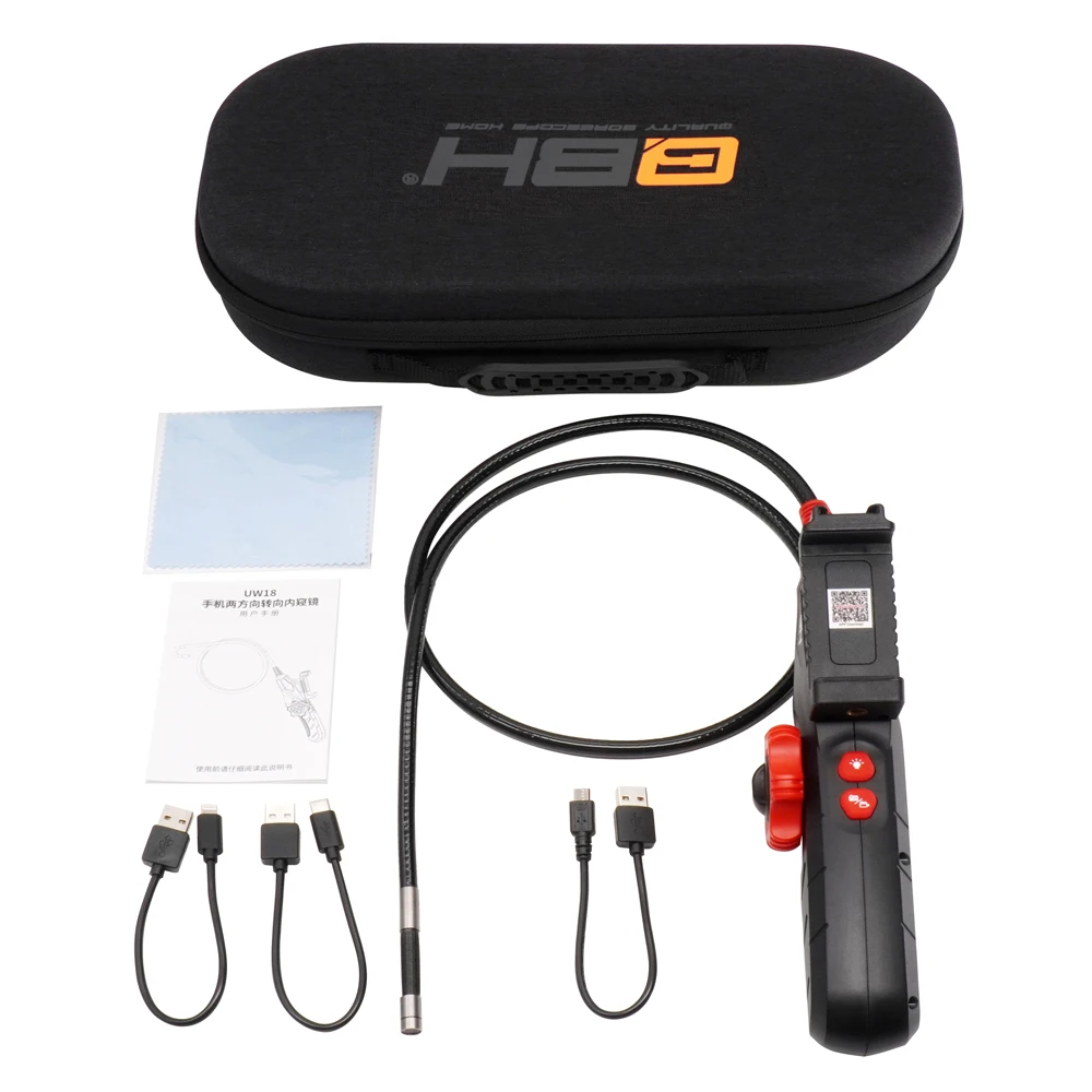 Borescope Short Focal Industrial Endoscope For Iso And Android Endoscope Camera 1080 For Narrow Pipe Inspection